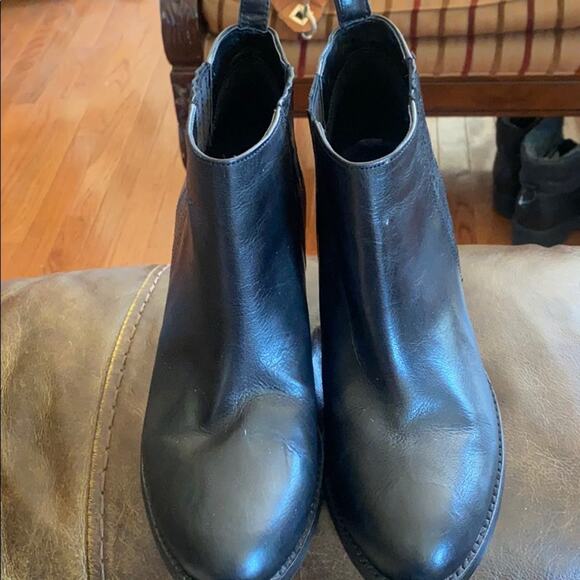 Nine West 9 black leather boots - Picture 1 of 5